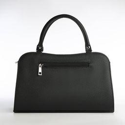 Сумка женская тоут на молнии, 31×10×20 см, однотонная, со стёжкой, чёрная