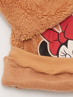Bisiklet Yaka Uzun Kollu Minnie Mouse Desenli K?z Bebek Sweatshirt - Waikiki фото 3