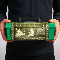 Набор в ящике для инструментов Беречь от женщин: арахис 200 г., чай 60 г., носки - Simaland фото 3