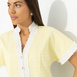 Костюм с юбкой в стиле Шанель, С безупречным вкусом (2 в 1, желтый) - Charutti фото 15