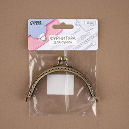 Фермуар пришивной «Полукруг», 10×6.5 см, цвет бронзовый