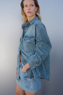 Camisa denim oversize - H&m фото 5