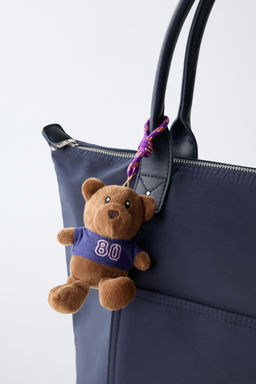 NYLON TOTE BAG WITH TEDDY BEAR CHARM - Zara фото 3