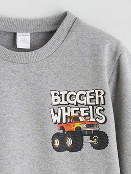 Bask?l? Erkek ?ocuk Sweatshirt ve E?ofman Alt?