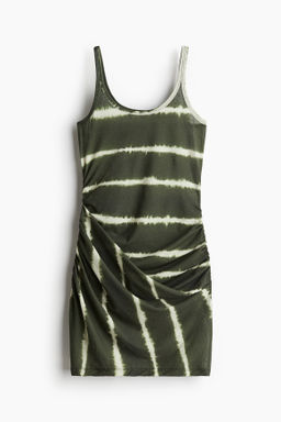 Vestido drapeado con tirantes