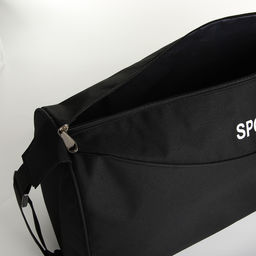 Сумка спортивная на молнии, длинный ремень, цвет чёрный - Simaland фото 4