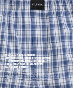 ATLANTIC MBT-002 Трусы боксеры Cotton голубой  фото 5