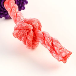 Игрушка жевательная Шестерёнка на канате, до 20 см, красная - Пижон фото 4