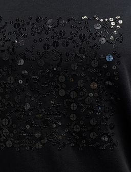 VILATTE / Футболка с цельнокроеным рукавом и вышивкой пайетками  фото 2