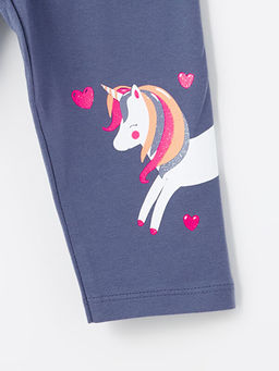 Beli Lastikli Bask?l? K?sa K?z Bebek Tayt - Waikiki фото 3