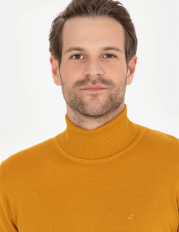 Safran Slim Fit Bal_k__ Yaka Y_n Kar___ml_ Basic Triko Kazak - Pierre cardin фото 2