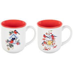 Набор кружек 2 пр. 400 мл 12*9*10 см "Снегири" фарфор NEW BONE CHINA