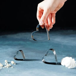 Формы для печенья Доляна Сердце, звёздочка, набор 6 шт., 7?13?1.5 см, металл, серебристые