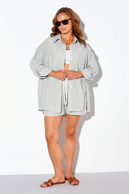 Костюм Liona Style 899 оливковая полоска