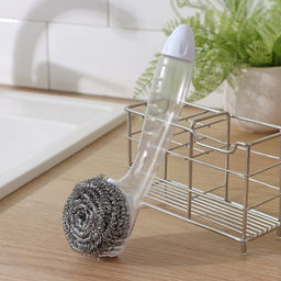 Губка для посуды с дозатором Доляна, 7522 см, металлическая, 14 гр  фото 12