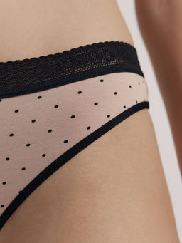 CONTE PRINT DOTS LBR 2544 Трусы женские cappuccino-black - Conte elegant фото 2