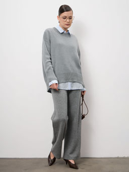 Джемпер женский из кашемира 1121 серый