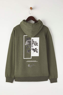 TRENDYOL MAN Siyah Oversize/Genis Kesim Kapusonlu Ici Polar/S?cak Tutan Cicek Bask?l? Sweatshirt TMNAW22SW1651 - Trendyolmilla фото 27