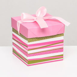 Цена за 12 шт. Коробка Самосборная Линии 10х10х10 см