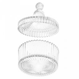 Конфетница стеклянная Плиссе 250мл, д10см, h12,8см, с крышкой, цветная коробка (Китай) - Домашняя мода фото 5