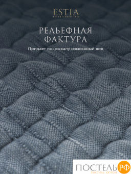 Покрывало Estia ДЖИНЕВРА син. 100% полиэстер  фото 3