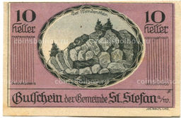 Банкнота 10 геллеров 1920 года Австрия  Санкт-Штефан в Вальде (нотгельд)