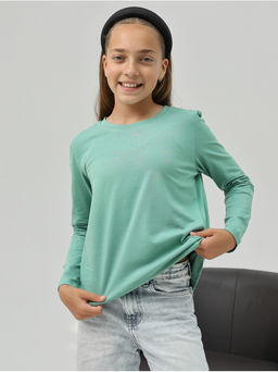 Лонгслив детский "Школьный" малахит