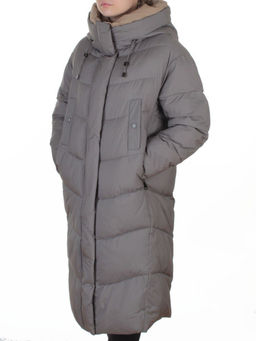 8867 GRAY Пальто зимнее женское (200 гр. холлофайбер)
