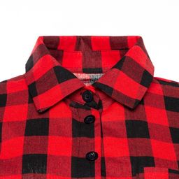 Рубашка женская, красно-чёрная клетка, размер 54
