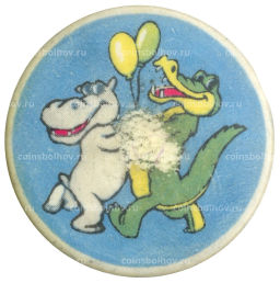 Значок Крокодил и бегемот