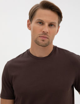 Kahverengi Slim Fit Basic Ti__rt - Pierre cardin фото 2