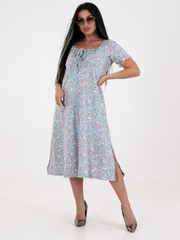 ПЛ-АНЖЕЛИКА ПЛАТЬЕ ЖЕНСКОЕ (Цветы ментол)