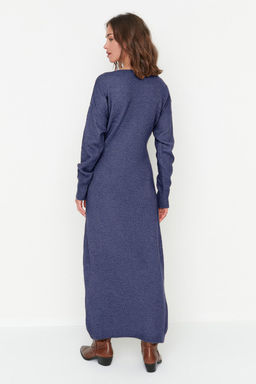 TRENDYOLMILLA Camel Yumusak Dokulu Midi Triko Kruvaze Yaka Baglama Detayl? Elbise TWOAW21EL0260  фото 27