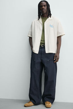 CAMISA RELAXED FIT LYOCELL - ALGOD?N ESTAMPADOS / Blanco roto - Zara фото 7