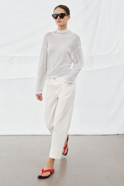 JEANS ZW COLLECTION RECTOS TIRO BAJO / Blanco - Zara фото 6