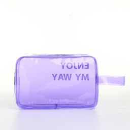Косметичка на молнии для бассейна, с ручкой, с принтом My way, прозрачная/фиолетовая - Simaland фото 2