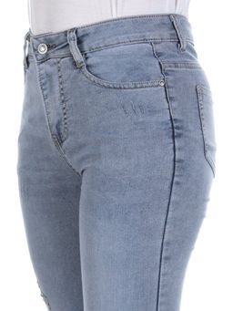 8013 BLUE Джинсы женские ADORNSKY (65% хлопок, 35% полиэстер)