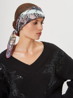 Платок жен. шелк 90х90 E03-8492-11