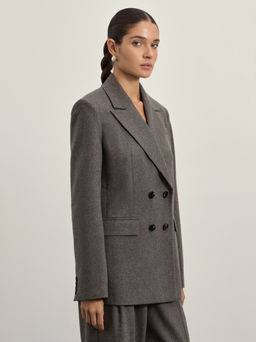 Жакет двубортный с добавлением шерсти / Zarina  фото 4