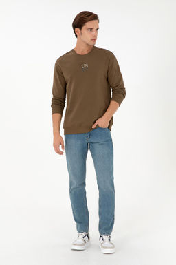 Мужской базовый свитшот цвета хаки Неожиданная скидка в корзине - U.s. polo assn фото 4