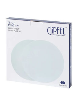 52215 GIPFEL Набор тарелок обеденных ETHER 26 см (2 шт.). Материал: керамика. Цвет: светло-голубой.