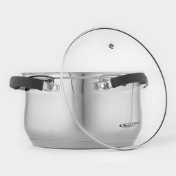 Кастрюля Катунь «Ирида», 5.2 л, d=22 см, капсульное дно, индукция, нержавеющая сталь, AISI - 201