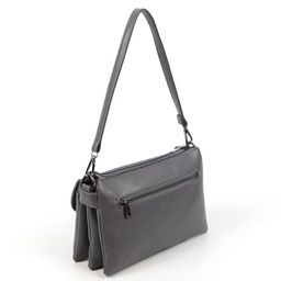 Женская сумка через плечо из эко кожи с пятью отделениями 23/30 Серый - Cidirro фото 3