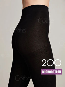 Колготки Conte MICROCOTTON 200 (42/6) - nero - Conte elegant фото 2