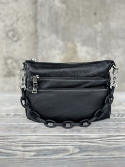 Женская кожаная сумка через плечо 3011 Блек - Sergio valentini фото 2