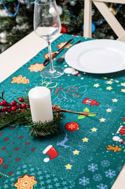 Дорожка на стол из рогожки 145x45 Happy Fox Home  фото 22