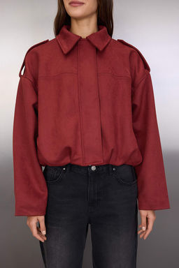 Haki Oversize Kal?p Suet Bomber Ince Ceket Mont TWOAW26MO00125 - Trendyolmilla фото 4