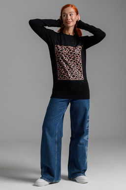 8541 Футболка с длинным рукавом женская