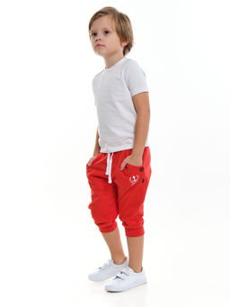 Бриджи с карманами UD 0455 коралл/белый - Mini maxi фото 7