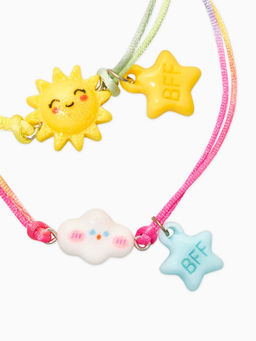 Цена за 2 шт. Браслеты детские парные «Выбражулька. Неразлучники. Солнце и Облако», разноцветный